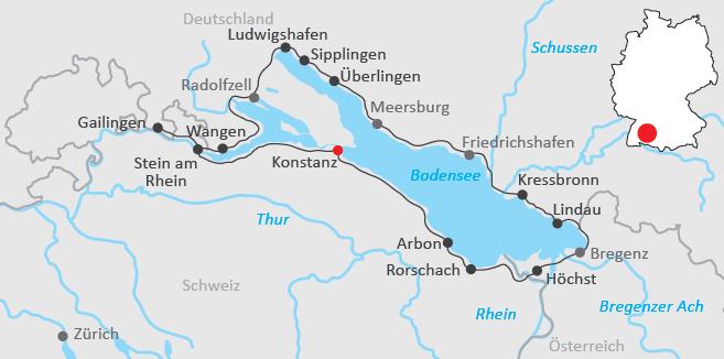 Ruta en bicicleta por el Lago Constanza (Alemania) - mapa de la ruta